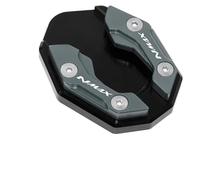 UPIKIT standing support Motorcycle Kickstand Foot Side Stand Extension Enlarger Pad Support Plate For Y&amaha NMAX155 N MAX NMAX 155 125 NMAX125 foot Plate magnifier(Titanium,X2)