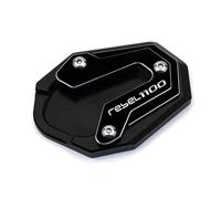 UPIKIT standing support Motorcycle Kickstand Side Stand Foot Pad Support Extender For H&onda REBEL1100 DCT CMX1100 Rebel 1100 M T 2020-2023 foot Plate magnifier(BLACK)