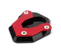 UPIKIT standing support Motorcycle Side Stand Plate Extender Pad Support Holder Pad For K&awasaki ER-6N ER6N ER 6N ER-6F ER6F ER 6F 2012-2016 foot Plate magnifier(RED,X2)
