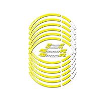 UPIKIT Wheel Rim Stickers Motorcycle Wheel Stickers For B&MW S1000R Reflective Stripes Rim Decals Hub Sticker Stripe Wheel Hub Reflecti Ve Decal Waterproof Decals