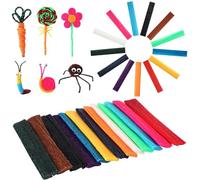 UPINS 1000PCS Wax Craft Sticks Bendable Sticky Wax Yarn Sticks in 13 Colors with Blue Storage Bag for Kids DIY Art Supplies