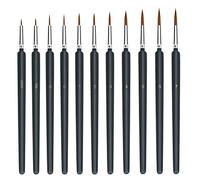 UPINS 11 Pieces Fine Detail Paint Brush Miniature Small Thin Painting Brushes Kit Micro Artist Acrylic Paints Brush Set