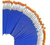 UPINS 30 Pcs 9mm Wide Flat Paint Brushes, Acrylic Small Brush Bulk for Detail Painting