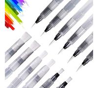 UPINS Water Color Brush Pen Set, 12 Pieces Watercolor Paint Pens for Painting Markers