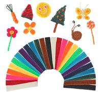 UPINS Wax Craft Sticks Bulk 1500Pcs Bendable Sticky Wax Yarn Sticks in 13 Colors with Storage Bag for Adults DIY Art Supplies