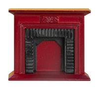Upiulote Dollhouse Fireplace 1 12 Scale Simulation DIY Vintage Miniature Fireplace Decorative Dollhouse Furniture Wooden Decor