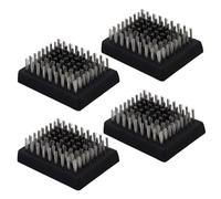 Upiulote Grill Brush Replacement Heads 4PCS heat-resistant Wire Bristle Grill Wireless Cleaning Brush Heads Portable BBQ Cleaner For Pinic Camping Outdoor BBQ