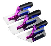 UpJiaflarish Stainless Venetian Plaster Trowel Set - 3 pcs Polished and Dazzling Construction Plaster Tool for Artistic Painting, Venetian Plaster, Marmorino, Microcement Decorative Modeling