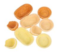 UPKOCH 1/12 Scale Miniature Rattan Basket Set with Lid Woven Dollhouse Accessories for Miniature Kitchen and Picnic Decoration 9 Pieces for Dollhouse Scenes