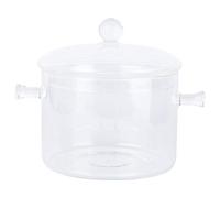 UPKOCH 1.5L High Borosilicate Glass Cooking Pot with Lid, Heat-Resistant Transparent Stockpot, Clear Glass Saucepan for Soup, Noodles, Baby Food, Salad, Stovetop/Microwave Safe, 15x21cm
