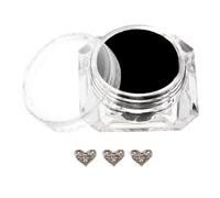 UPKOCH 1 Box Heart-Shaped Tooth Rhinestone Ornaments Silver Metal Gems DIY Teeth Jewelry Sparkling Decorations for Stylish Women and Friends