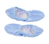 UPKOCH 1 Pair Ballet Shoes with Satin Finish Lightweight Non Slip Slippers for Daily Rehearsals Performances Comfortable Dance Flats for Women and Adults for Gymnastics Sky Blue