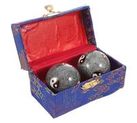 UPKOCH 1 Pair Chinese Hand Training Balls - Yin Yang Traditional Baoding Balls for Hand Grip Strengthening Sensory Exercise & Relaxation Muscle