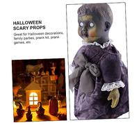 UPKOCH 1 PC Halloween Voice Activated Glowing Walking Doll Scary Haunted House Prop for Party Decorations Realistic Creepy Effects No Battery Required