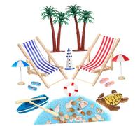 UPKOCH 1 Set Beach Mini House Set Mini House Accessories Micro Summer Scene Decor Beach House Decor Beach Shelter Miniature Beach Scene Micro Landscape Beach Decoration Mini Beach Plastic