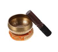 UPKOCH 1 Set Buddha Sound Singing Bowl Handmade Meditation Bowl with Mallet and Cushion for Yoga Mindfulness Healing Practices for Practitioners and Teachers Random Color