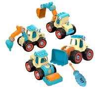 UPKOCH 1 Set Construction Vehicle Detachable Engineering Truck with Candy Color Carry Case Promotes Creativity Imagination Excavator Digger for Hands Play