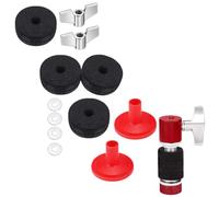 UPKOCH 1 Set Cymbal Stand Tube Drum Set Fitting Washer Felt Pad Kit for Drums Durable Non Slip Compatible with Various Brands Stylish Red Design