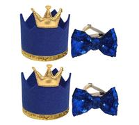 UPKOCH 1 Set Dog Crown: Pet Party Crown Hat With Bow For Dogs And Cats Animal Birthday Hat For Pet Birthday Party Decorations And Photo Props