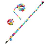 UPKOCH 1 Set Interactive Cat Teasing Stick Cat Fishing Pole with Spring Ball Attachment for Indoor Play and Engaging Pet Interaction