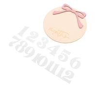 UPKOCH 1 Set Monthly Milestone Signs: Baby Monthly Milestone Cards - Wooden Markers for Newborn Photo Props - Baby Announcement Sign for Photography