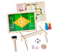 UPKOCH 1 Set Wooden Foosball Games Tabletop Football Soccer Dual Use Flying Chess Board for Compact Develops Skills for Family Fun Lightweight Interactive