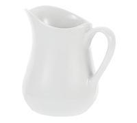 UPKOCH 1 x Ceramic Milk Cup Sauce Serving Boat Milk Jug Milk Jug Porcelain 1 Litre Small Coffee Milk Creamer Pitcher. Household White Snack Plate