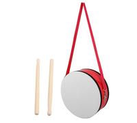 UPKOCH 10 Inch Red Marching Snare Drum for Children Lightweight Wood Construction with Drumstick and Strap, Easy to Handle for School and Band Performances
