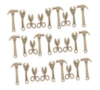 UPKOCH 10 Sets Miniature Alloy Dollhouse Tools for DIY Crafting Realistic Mini Wrenches Scissors Hammers for Model Building and Dollhouse Construction Accessories