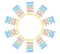 UPKOCH 10 Sets of Sticky Page Markers Tabs in Assorted Colours, Practical Paper Arrow Index Tabs for Easy to Find Key Points, Portable Highlight Strips for Office and School Use