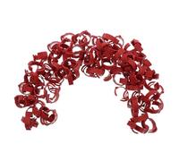 UPKOCH 100 Pcs Adjustable Red Poultry Leg Rings Blank Reusable Identification Bands for Pigeons Chickens Ducks Geese Farm Bird Marker Bands