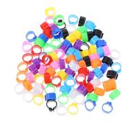 UPKOCH 100 Pcs Plastic Pigeon Leg Rings Multi-color Identification Bands for Pet Birds Pigeons Cockatiels Parakeets Foot Bands for Easy Marking and Breed Separation