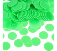 UPKOCH 100pcs 19mm Solid Green Bingo Game Chips Counting Markers for Bingo Accessories and Educational Math Games