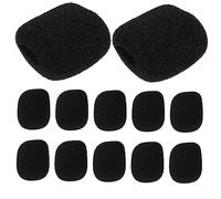 UPKOCH 100pcs Black Sponge Microphone Lavalier Protective Covers for Headset Mic, Windproof Microphone Sponge Mic Protectors Offering Excellent Sound Reception and Wind Interference
