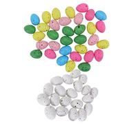 UPKOCH 100pcs Easter Simulation Bird Eggs Plastic Fake Egg Props for DIY Crafts Party Decorations Durable Reusable Smooth Surface for Coloring and Holiday Home Decor