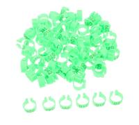 UPKOCH 100Pcs Green Pigeon Foot Rings Numbered Identification Bands for Racing Birds and Poultry Clip Leg Bands for Chickens Ducks Quail and Hens Practical Bird Management Accessory