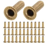 UPKOCH 100pcs Lyre Harp Hollow Tubular Rivets Metal Eyelet Fasteners 8mm X 2.5mm for Harp String Repair and Musical Instrument DIY Accessories