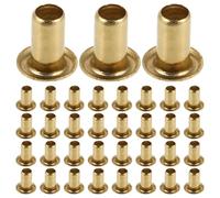UPKOCH 100pcs Metal Hollow Tubular Rivets for Harp Lyre Strings, 5mm X 3mm Small Eyelet Fasteners for Harp Accessories and Crafting