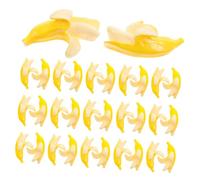 UPKOCH 100pcs Mini Artificial Bananas Lifelike Resin Fake Fruit Decorations for Dollhouse Miniature Scenes Photography Props Party Accessories Yellow