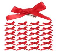 UPKOCH 100pcs Mini Bow Clips for Red Cloth Bow Hair Accessories with Soft Touch and Smooth Edges for Daily Wear and Festival Celebration