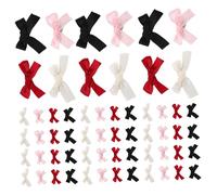 UPKOCH 100pcs Mini Bow Hair Clips Ribbon Barrettes for Secure Hold Lightweight Front Hairpins for Braiding and Everyday Hairstyles