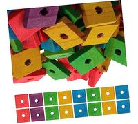 UPKOCH 100Pcs Pet Chewing Mixed Color Wooden Chip for Parrots Bite Plaything for Birds and Promotes Healthy Teeth and Engaging Playtime