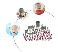 UPKOCH 100pcs Plastic Soldier Model Set Figures for Play Imaginative Army Men Decor Safe Plastic Accessories Kit for Creative Games