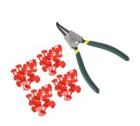 UPKOCH 101PCS Pinless Pecking Poultry Set with Pliers Chicken Eye Masks for Roosters and Hens Easy to Install and Remove Protects Against Bullying and Enhances Survival Rate