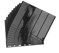 UPKOCH 10Pcs 9-Hole Double-Sided Stamp Collection Album Pages with Black Background, Loose-Leaf Stamp Collecting Supplies for Small Binder, Card Insert Sheets for Collectors