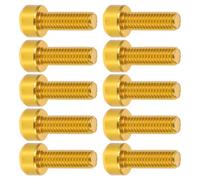 UPKOCH 10pcs Aluminum Alloy Water Bottle Cage Screws for Cycling Durable Lightweight and Compatible with Folding Bike Bottle Holders Secure Attachment for Road and Mountain Bikes