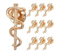 UPKOCH 10pcs Animal Enamel Pins Large Snake Lapel Brooches Women And Men Unisex Fun Snake Brooches Badge Punk Couple Jewelry Coat Accessories Present Golden