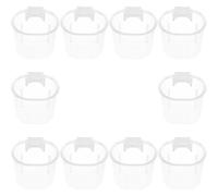 UPKOCH 10pcs Bird Cage Feeder Hanging Plastic Feed Container for Parrot and Small Bird Prevents Food Throwing Home Use PET Cage Accessory Learning to Eat