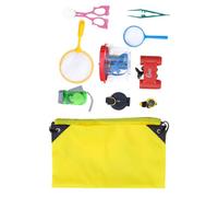 UPKOCH 10pcs Boys and Girls Bug Hunting Kit Magnifying Glass Telescope Compass Nets Whistles Educational Toys for Outdoor Exploration