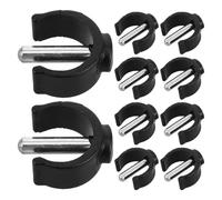 UPKOCH 10pcs C-Shape Latch Clamp Adjustable Canes and Folding Walking Sticks Secure Buckle Handle Clips for 22mm Tube Walker and Crutch Accessories